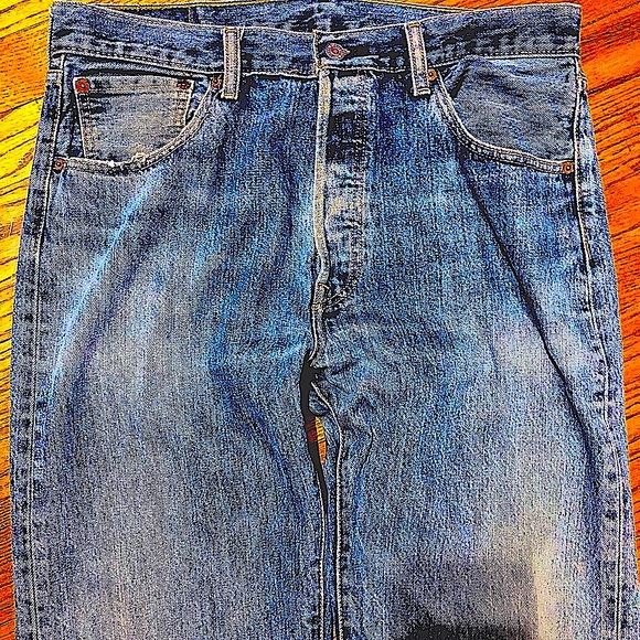 RESERVED🌷BOYFRIEND 501 BUTTON FLY LEVI JEANS 34x34 VINTAGE - Picture 4 of 5